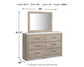 Senniberg Queen Panel Bed with Mirrored Dresser Rent Wise Rent To Own Jacksonville, Florida