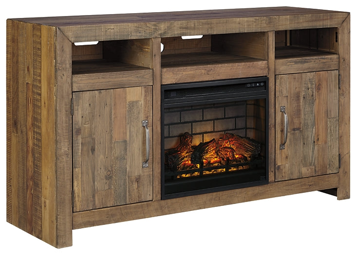 Sommerford 62" TV Stand with Electric Fireplace Rent Wise Rent To Own Jacksonville, Florida