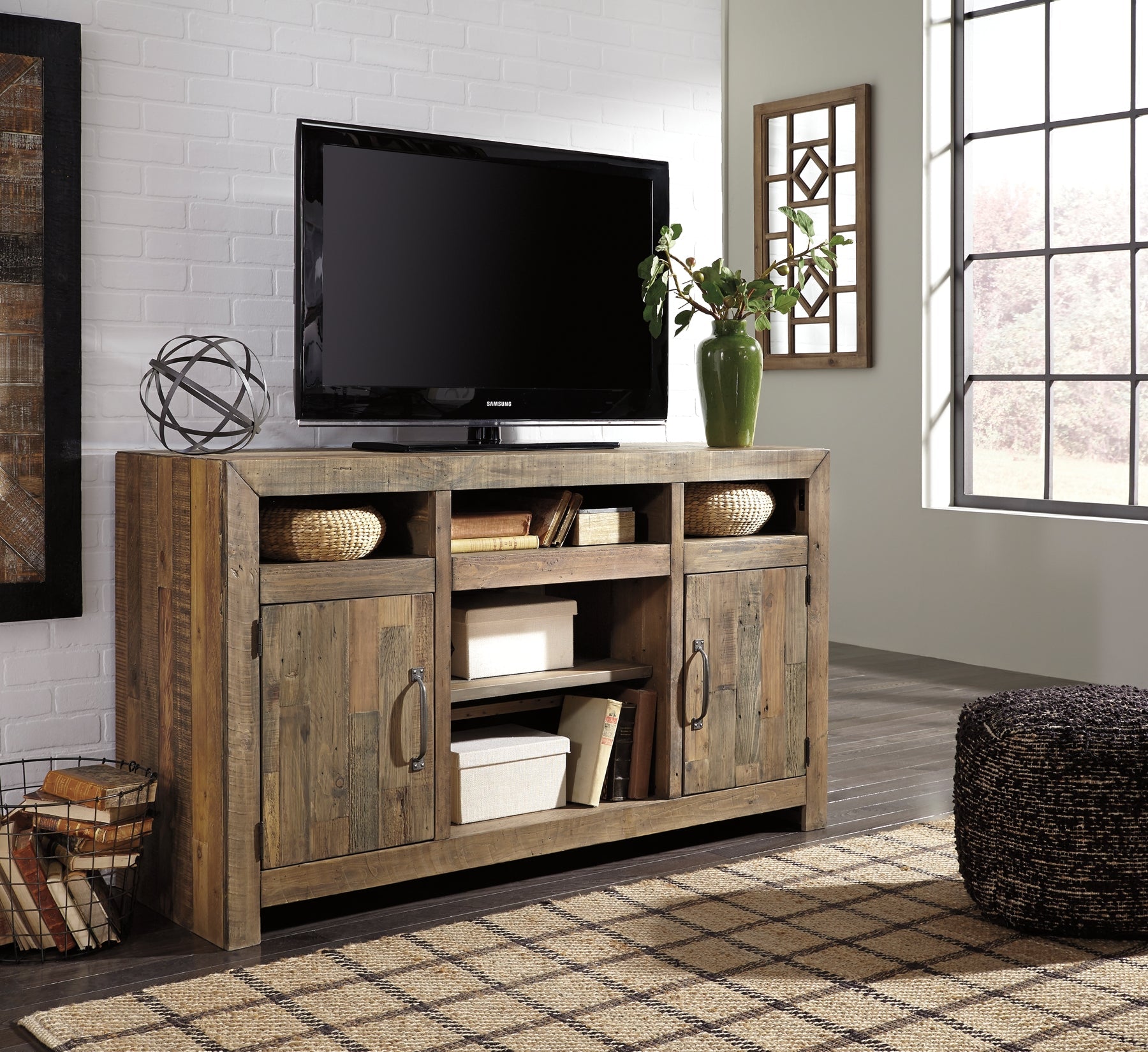 Sommerford LG TV Stand w/Fireplace Option Rent Wise Rent To Own Jacksonville, Florida