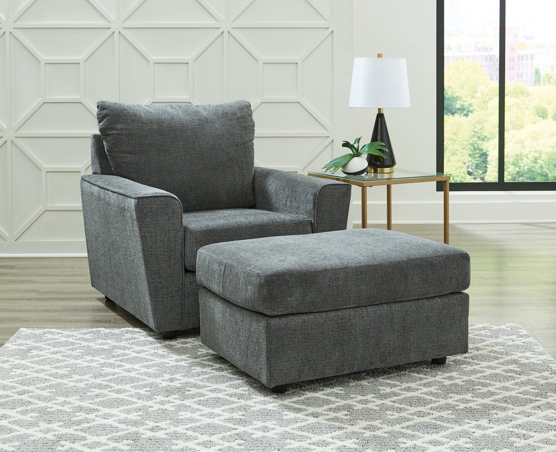 Stairatt Chair and Ottoman Rent Wise Rent To Own Jacksonville, Florida