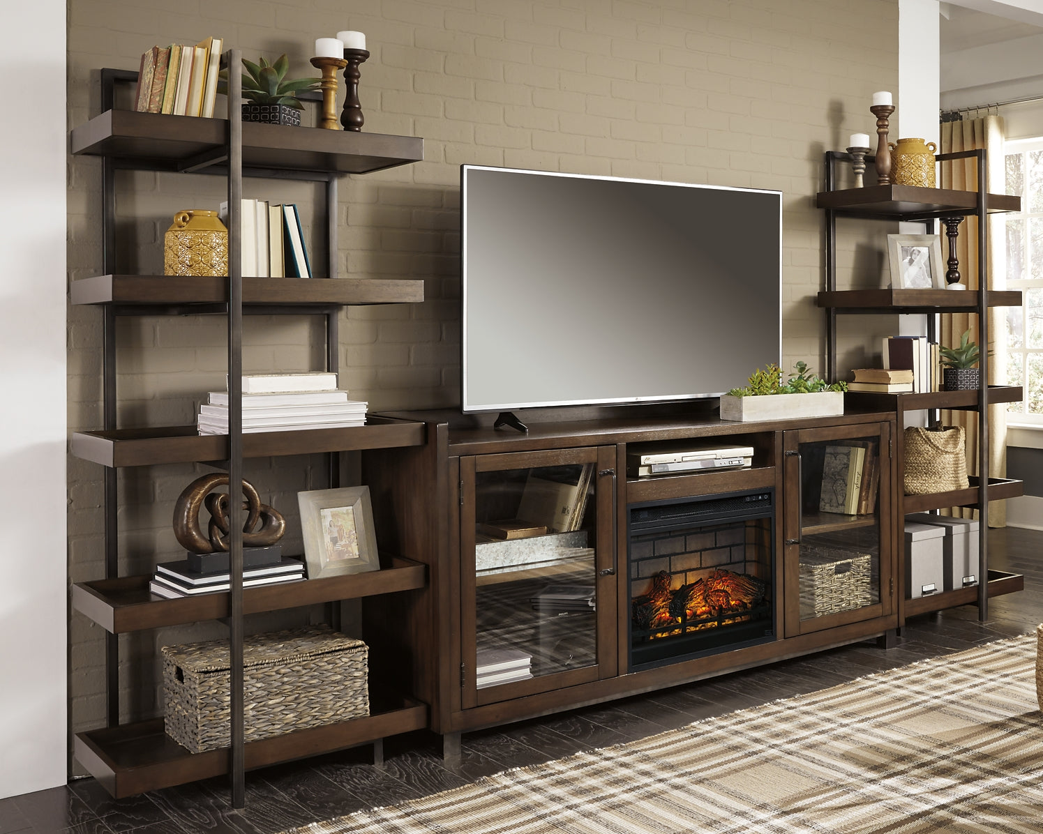 Starmore 3-Piece Wall Unit with Electric Fireplace Rent Wise Rent To Own Jacksonville, Florida