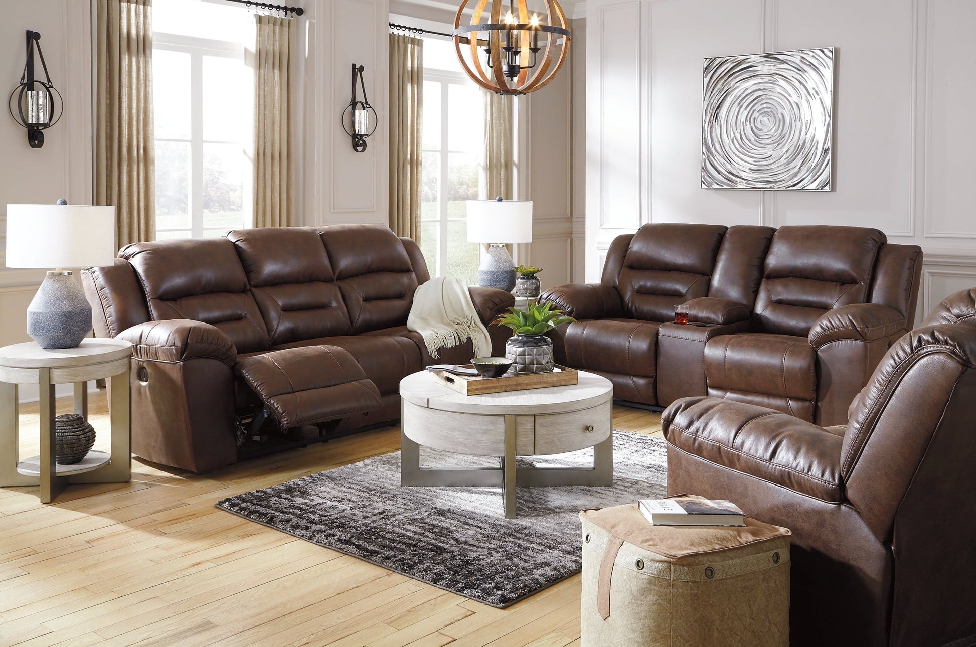 Stoneland Sofa, Loveseat and Recliner Rent Wise Rent To Own Jacksonville, Florida