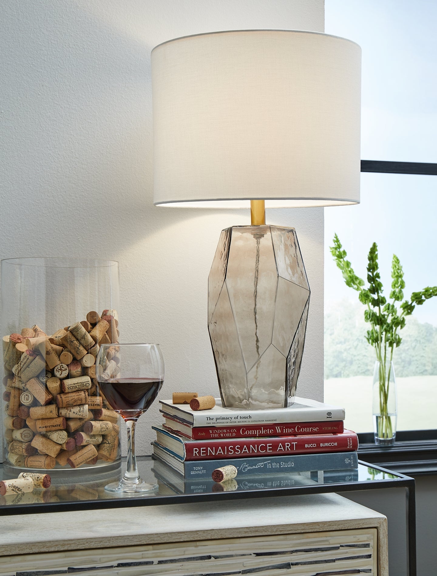 Taylow Glass Table Lamp (1/CN) Rent Wise Rent To Own Jacksonville, Florida