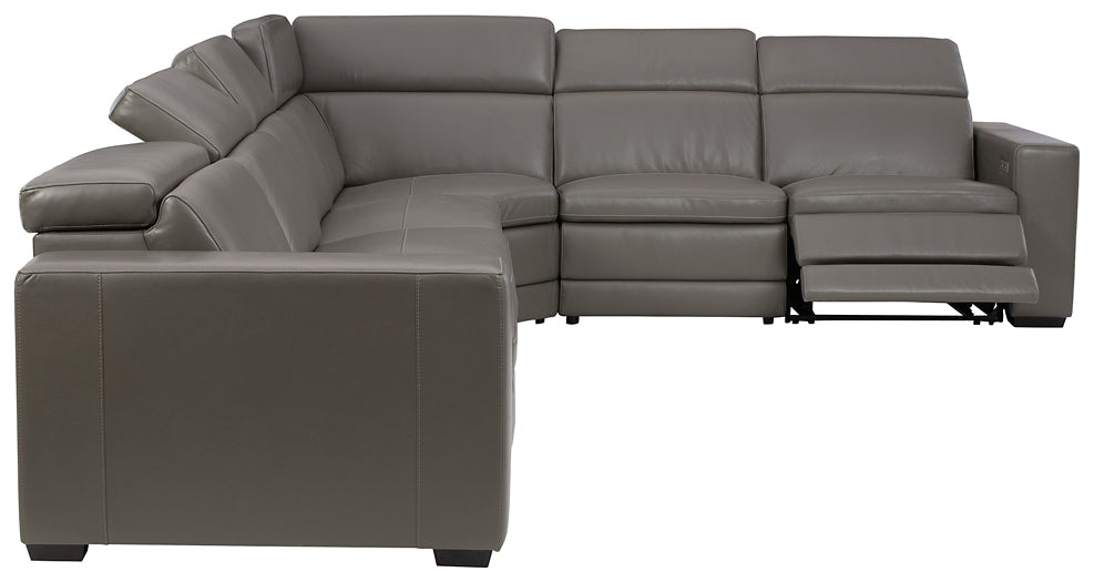 Texline 7-Piece Power Reclining Sectional Rent Wise Rent To Own Jacksonville, Florida