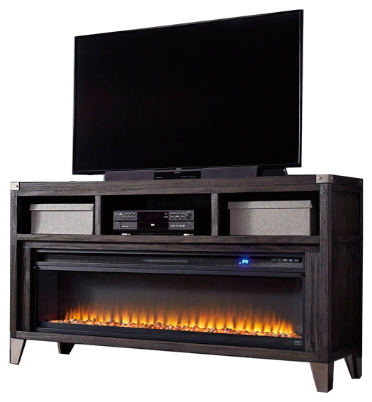 Todoe 65" TV Stand with Electric Fireplace Rent Wise Rent To Own Jacksonville, Florida