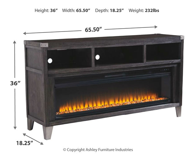 Todoe 65" TV Stand with Electric Fireplace Rent Wise Rent To Own Jacksonville, Florida