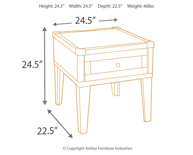 Todoe Rectangular End Table Rent Wise Rent To Own Jacksonville, Florida