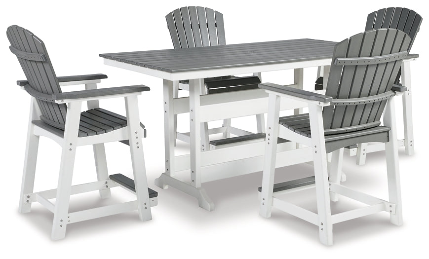 Transville Outdoor Counter Height Dining Table and 4 Barstools Rent Wise Rent To Own Jacksonville, Florida