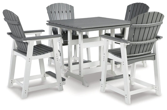 Transville Outdoor Counter Height Dining Table and 4 Barstools Rent Wise Rent To Own Jacksonville, Florida