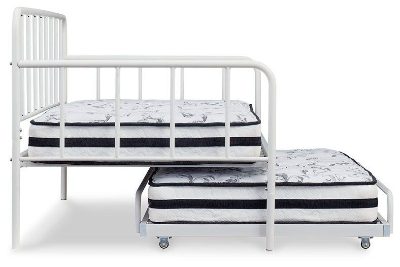 Trentlore Twin Metal Day Bed with Trundle Rent Wise Rent To Own Jacksonville, Florida
