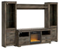 Trinell 4-Piece Entertainment Center with Electric Fireplace Rent Wise Rent To Own Jacksonville, Florida