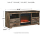 Trinell 63" TV Stand with Electric Fireplace Rent Wise Rent To Own Jacksonville, Florida