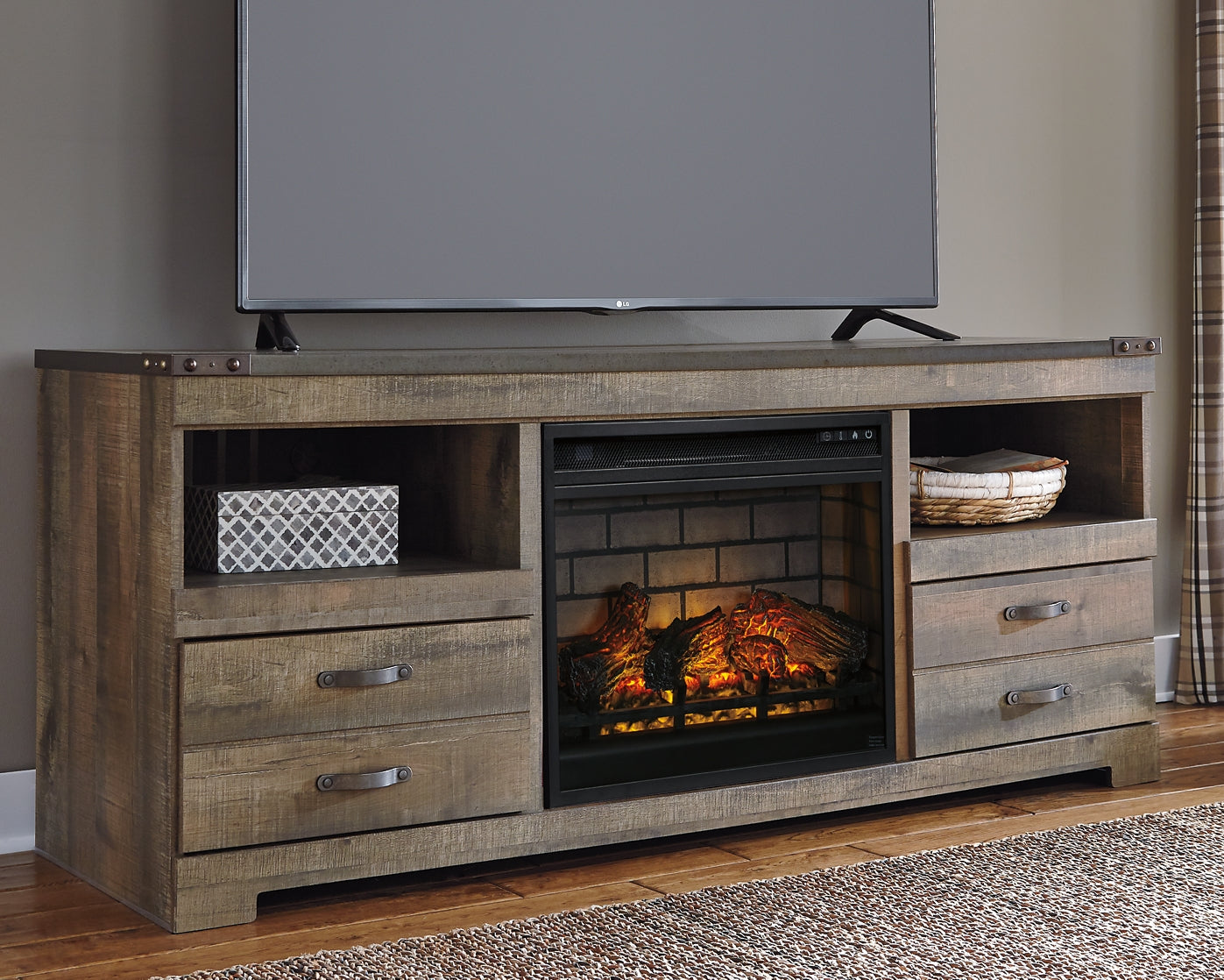 Trinell 63" TV Stand with Electric Fireplace Rent Wise Rent To Own Jacksonville, Florida