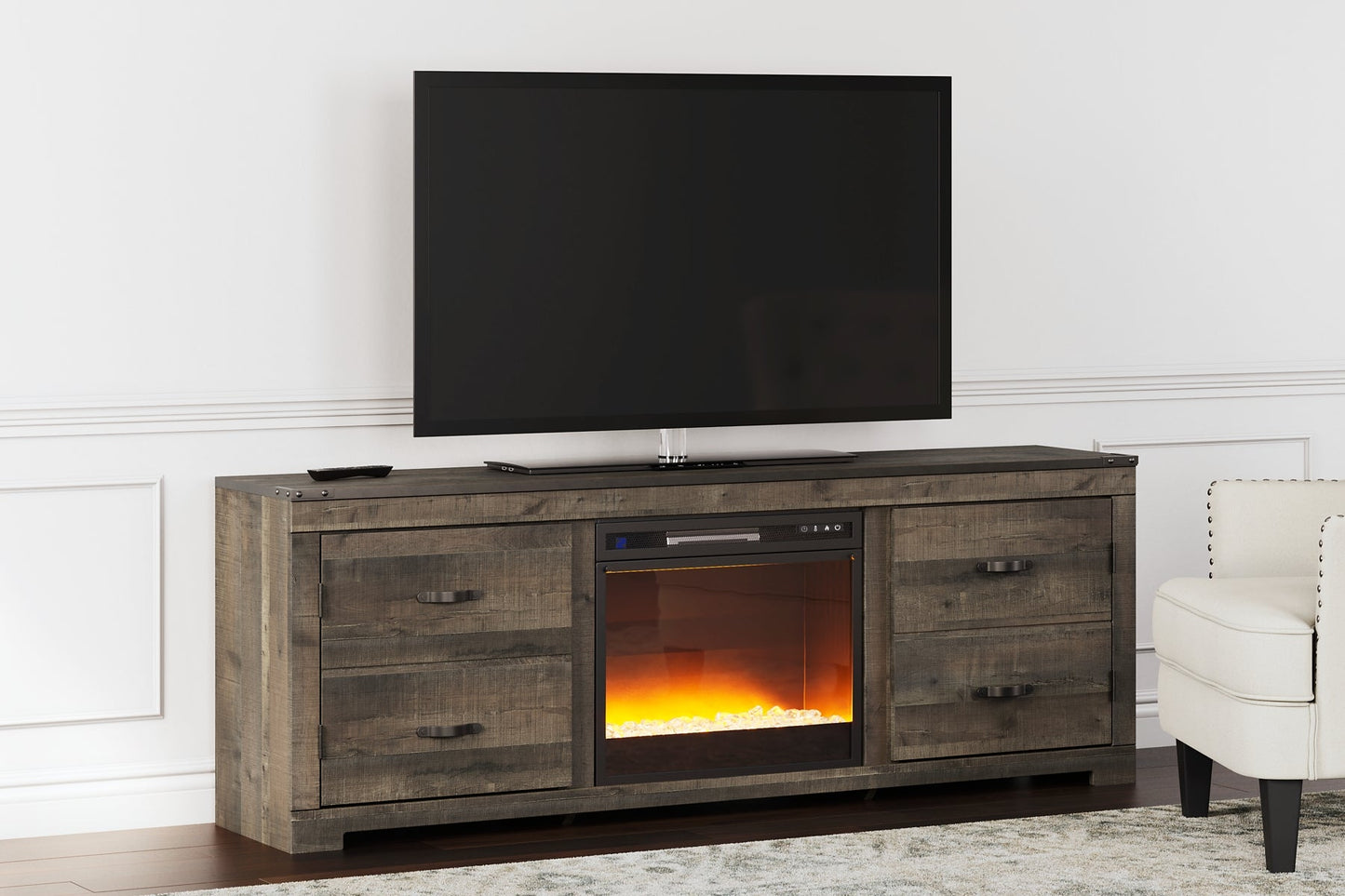 Trinell TV Stand with Electric Fireplace Rent Wise Rent To Own Jacksonville, Florida