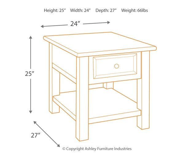 Tyler Creek Coffee Table with 1 End Table Rent Wise Rent To Own Jacksonville, Florida
