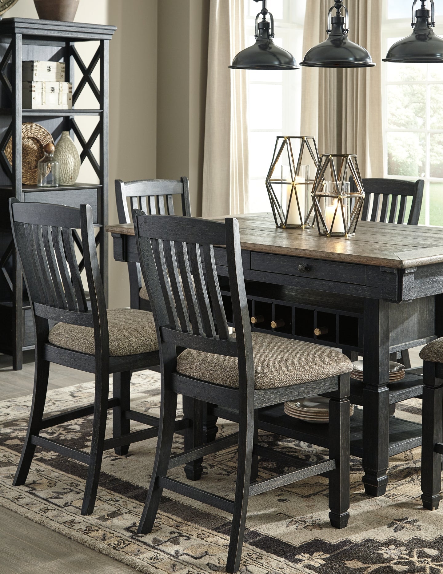 Tyler Creek Counter Height Dining Table and 4 Barstools Rent Wise Rent To Own Jacksonville, Florida
