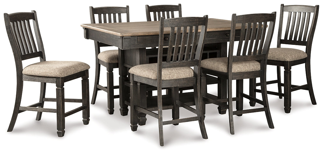 Tyler Creek Counter Height Dining Table and 6 Barstools Rent Wise Rent To Own Jacksonville, Florida