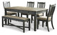 Tyler Creek Dining Table and 4 Chairs and Bench Rent Wise Rent To Own Jacksonville, Florida