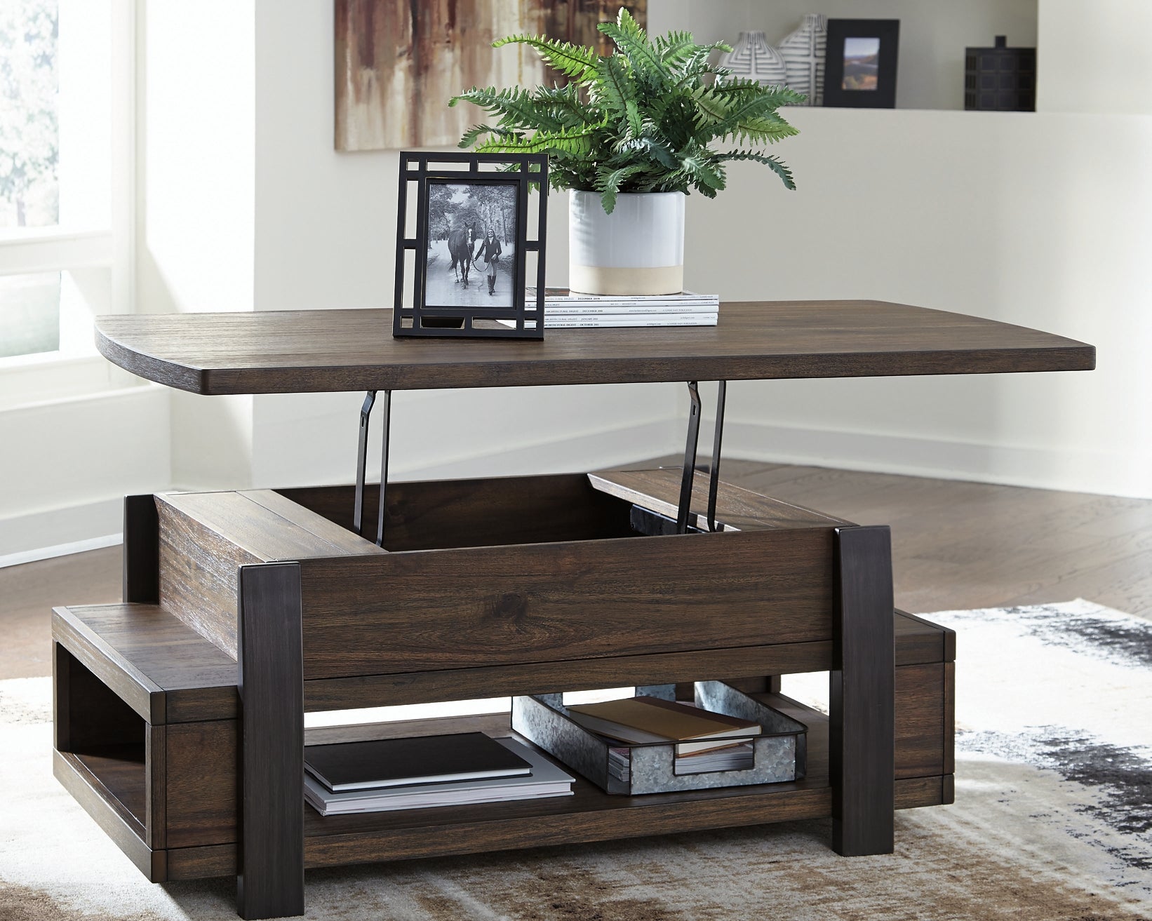 Vailbry Lift Top Cocktail Table Rent Wise Rent To Own Jacksonville, Florida
