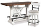 Valebeck Counter Height Dining Table and 2 Barstools Rent Wise Rent To Own Jacksonville, Florida