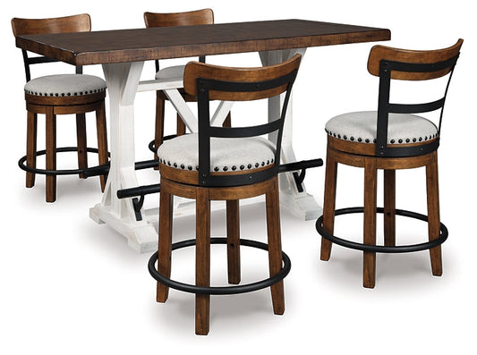 Valebeck Counter Height Dining Table and 4 Barstools Rent Wise Rent To Own Jacksonville, Florida