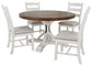 Valebeck Dining Table and 4 Chairs Rent Wise Rent To Own Jacksonville, Florida