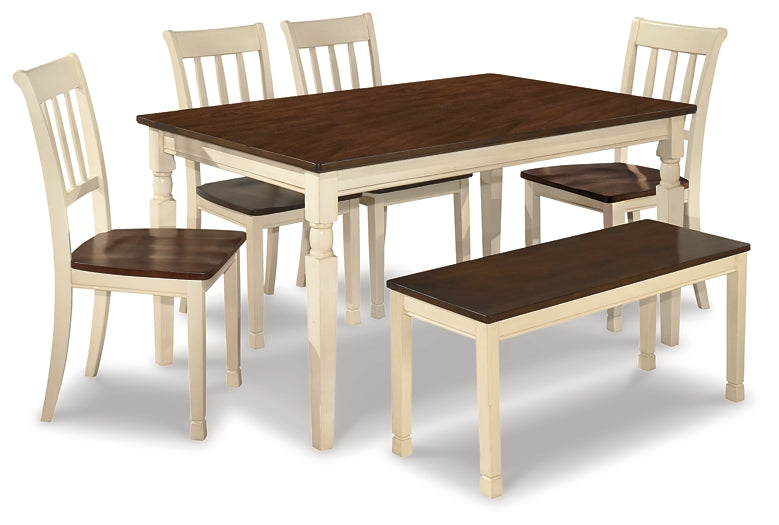 Whitesburg Dining Table and 4 Chairs and Bench Rent Wise Rent To Own Jacksonville, Florida