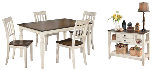 Whitesburg Dining Table and 4 Chairs with Storage Rent Wise Rent To Own Jacksonville, Florida