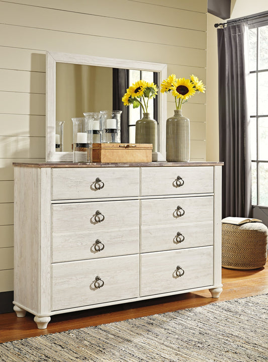 Willowton Dresser and Mirror Rent Wise Rent To Own Jacksonville, Florida