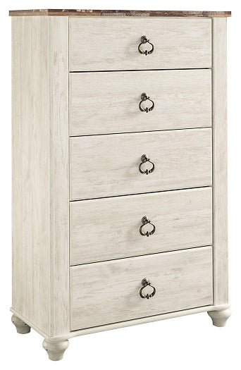 Willowton Five Drawer Chest Rent Wise Rent To Own Jacksonville, Florida