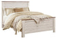 Willowton Queen Panel Bed with Mirrored Dresser Rent Wise Rent To Own Jacksonville, Florida