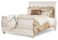 Willowton Queen Sleigh Bed with Mirrored Dresser and Nightstand Rent Wise Rent To Own Jacksonville, Florida