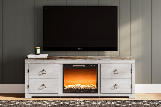 Willowton TV Stand with Electric Fireplace Rent Wise Rent To Own Jacksonville, Florida