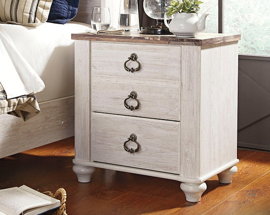 Willowton Two Drawer Night Stand Rent Wise Rent To Own Jacksonville, Florida