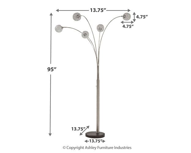 Winter Metal Arc Lamp (1/CN) Rent Wise Rent To Own Jacksonville, Florida