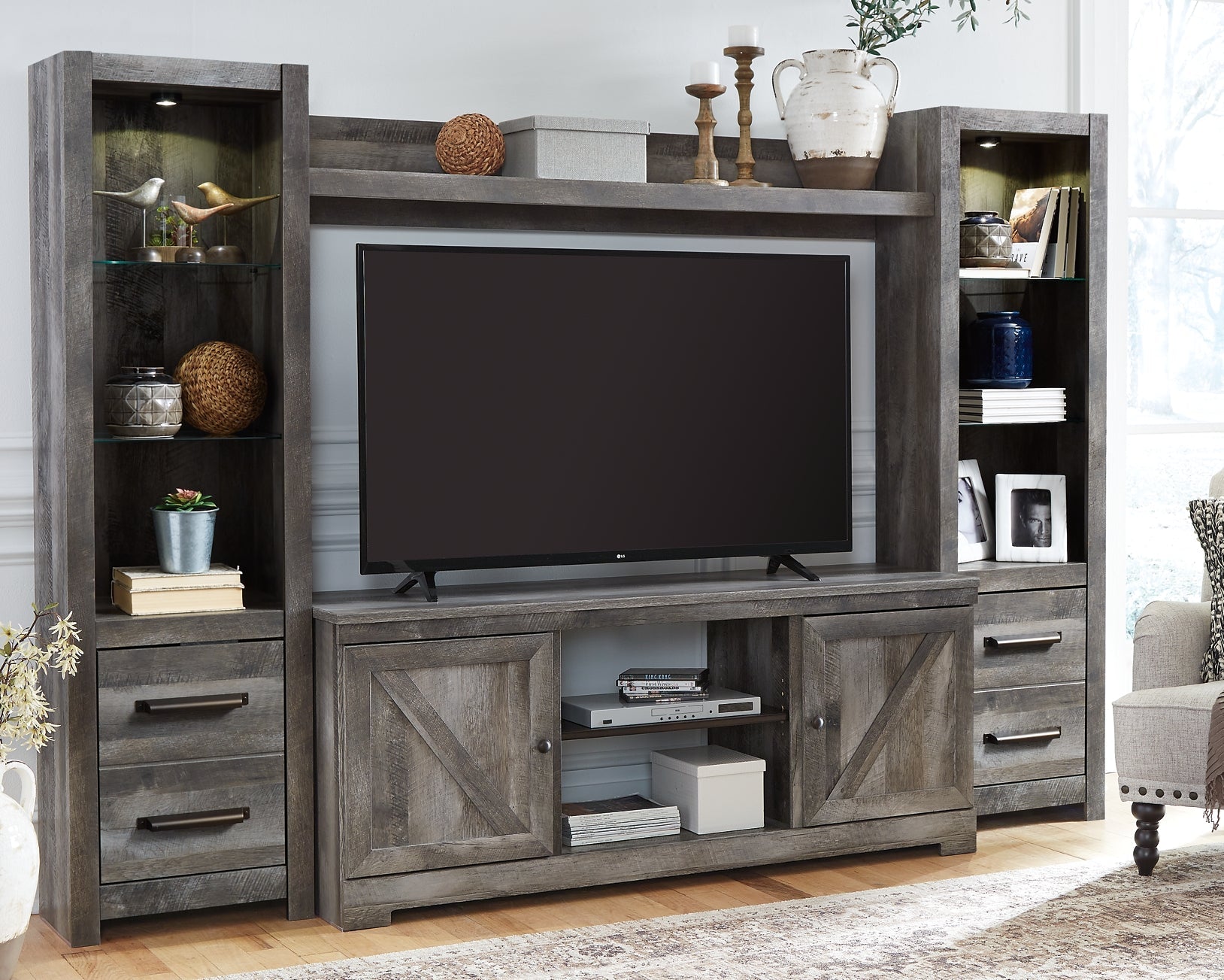 Wynnlow 4-Piece Entertainment Center Rent Wise Rent To Own Jacksonville, Florida