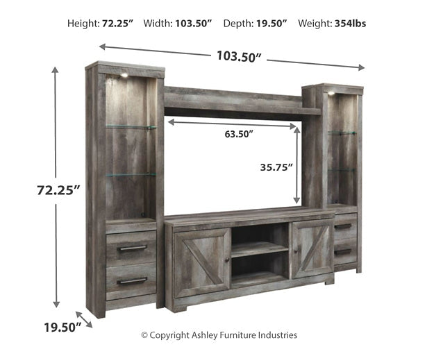 Wynnlow 4-Piece Entertainment Center Rent Wise Rent To Own Jacksonville, Florida