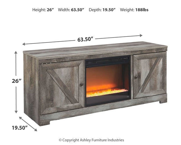 Wynnlow 63" TV Stand with Electric Fireplace Rent Wise Rent To Own Jacksonville, Florida