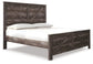 Wynnlow King Crossbuck Panel Bed with Mirrored Dresser, Chest and Nightstand Rent Wise Rent To Own Jacksonville, Florida