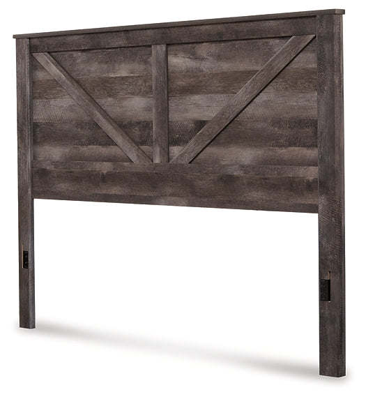 Wynnlow King Crossbuck Panel Bed with Mirrored Dresser, Chest and Nightstand Rent Wise Rent To Own Jacksonville, Florida