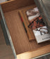 Wynnlow King Crossbuck Panel Bed with Mirrored Dresser, Chest and Nightstand Rent Wise Rent To Own Jacksonville, Florida