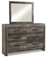 Wynnlow King Panel Bed with Mirrored Dresser and 2 Nightstands Rent Wise Rent To Own Jacksonville, Florida