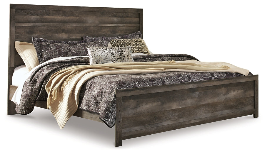 Wynnlow King Panel Bed with Mirrored Dresser and 2 Nightstands Rent Wise Rent To Own Jacksonville, Florida
