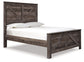 Wynnlow Queen Crossbuck Panel Bed with Mirrored Dresser, Chest and Nightstand Rent Wise Rent To Own Jacksonville, Florida