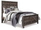 Wynnlow Queen Crossbuck Panel Bed with Mirrored Dresser, Chest and Nightstand Rent Wise Rent To Own Jacksonville, Florida