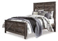 Wynnlow Queen Crossbuck Panel Bed with Mirrored Dresser and Chest Rent Wise Rent To Own Jacksonville, Florida