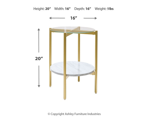 Wynora Round End Table Rent Wise Rent To Own Jacksonville, Florida