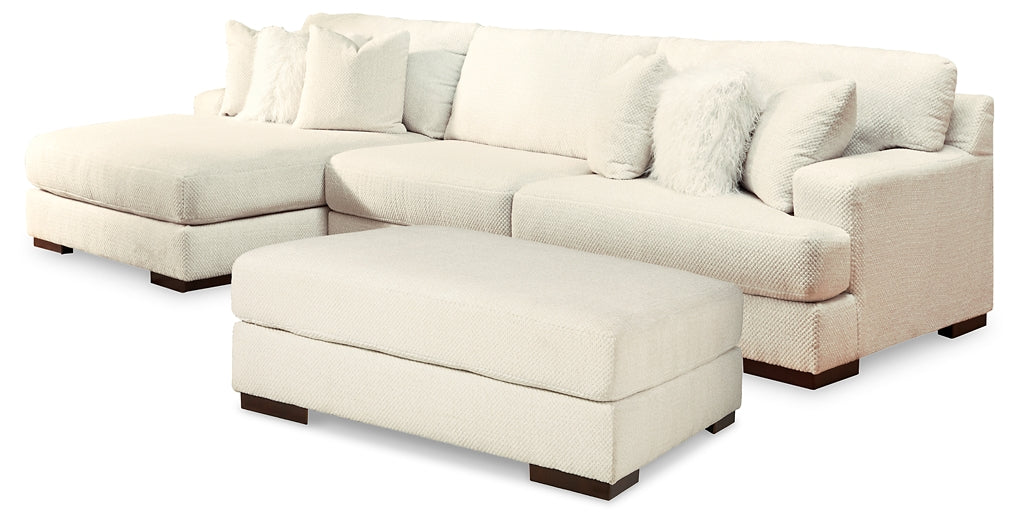 Zada 2-Piece Sectional with Ottoman Rent Wise Rent To Own Jacksonville, Florida