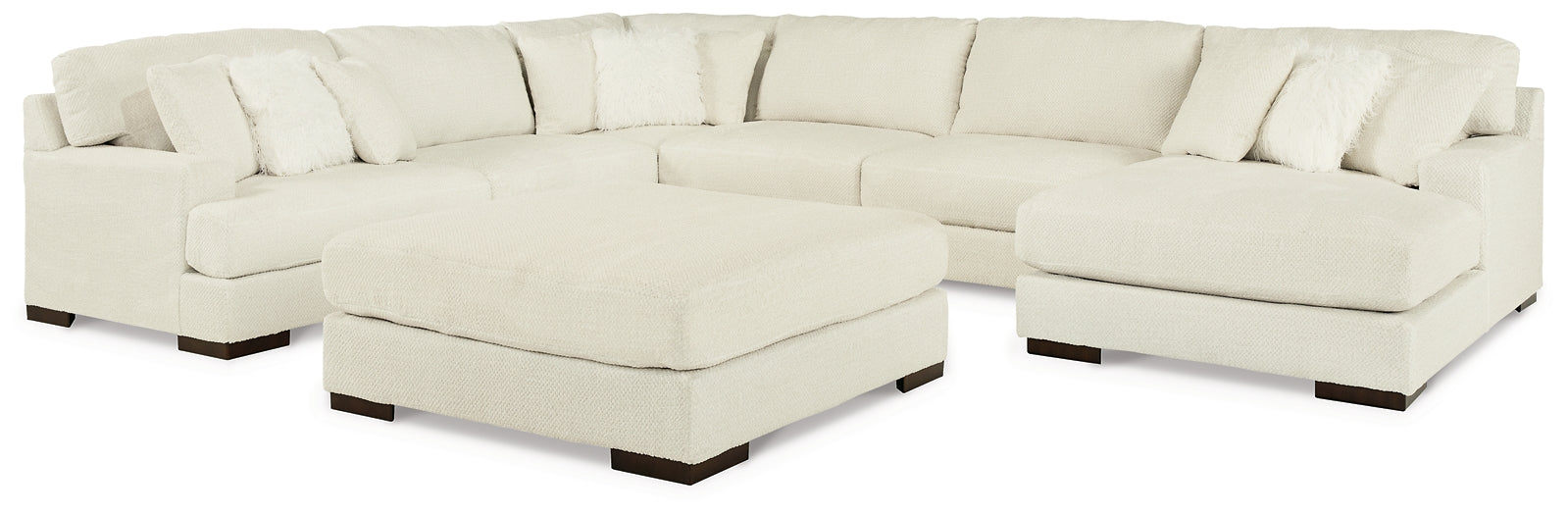 Zada 5-Piece Sectional with Ottoman Rent Wise Rent To Own Jacksonville, Florida