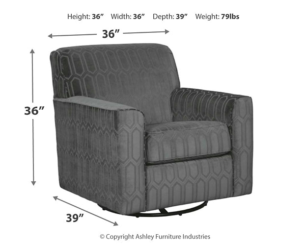 Zarina Swivel Accent Chair Rent Wise Rent To Own Jacksonville, Florida